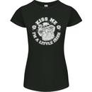 St Patricks Day Kiss Me Im a Little Bit Irish Womens Petite Cut T-Shirt Black