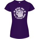 St Patricks Day Kiss Me Im a Little Bit Irish Womens Petite Cut T-Shirt Purple