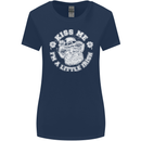 St Patricks Day Kiss Me Im a Little Bit Irish Womens Wider Cut T-Shirt Navy Blue