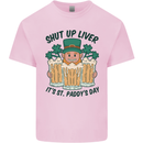 St Patricks Day Shut Up Liver Beer Alcohol Funny Mens Cotton T-Shirt Tee Top Light Pink