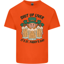 St Patricks Day Shut Up Liver Beer Alcohol Funny Mens Cotton T-Shirt Tee Top Orange