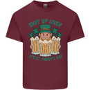 St Patricks Day Shut Up Liver Funny Beer Alcohol Mens Cotton T-Shirt Tee Top Maroon