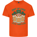 St Patricks Day Shut Up Liver Funny Beer Alcohol Mens Cotton T-Shirt Tee Top Orange