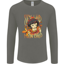 Stay Wild Moon Child Cancer Star Sign Zodiac Mens Long Sleeve T-Shirt Charcoal