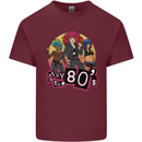 Stay in the 80s Cheesy Retro Culture Music Mens Cotton T-Shirt Tee Top Maroon