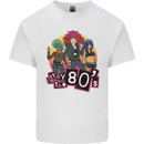 Stay in the 80s Cheesy Retro Culture Music Mens Cotton T-Shirt Tee Top White