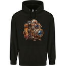 Steampunk Camera Photographer Photography Mens 80% Cotton Hoodie Black