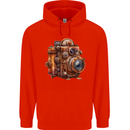 Steampunk Camera Photographer Photography Mens 80% Cotton Hoodie Bright Red