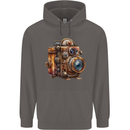 Steampunk Camera Photographer Photography Mens 80% Cotton Hoodie Charcoal