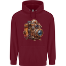 Steampunk Camera Photographer Photography Mens 80% Cotton Hoodie Maroon