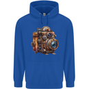 Steampunk Camera Photographer Photography Mens 80% Cotton Hoodie Royal Blue
