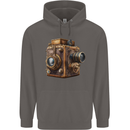 Steampunk Camera Photography Photographer Mens 80% Cotton Hoodie Charcoal