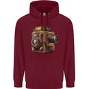 Steampunk Camera Photography Photographer Mens 80% Cotton Hoodie Maroon
