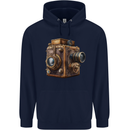 Steampunk Camera Photography Photographer Mens 80% Cotton Hoodie Navy Blue