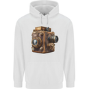 Steampunk Camera Photography Photographer Mens 80% Cotton Hoodie White