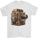 Steampunk Camera Photography Photographer Mens T-Shirt 100% Cotton White