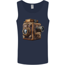 Steampunk Camera Photography Photographer Mens Vest Tank Top Navy Blue