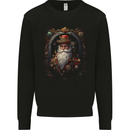 Steampunk Santa Claus Xmas Christmas Mens Sweatshirt Jumper Black