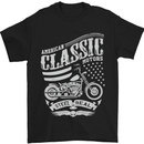 a black t - shirt with an american classic motorcycle