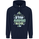 Stop Asking Now New Baby Pregnancy Pregnant Childrens Kids Hoodie Navy Blue
