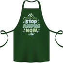 Stop Asking Now New Baby Pregnancy Pregnant Cotton Apron 100% Organic Forest Green