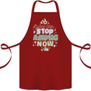 Stop Asking Now New Baby Pregnancy Pregnant Cotton Apron 100% Organic Maroon