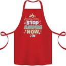 Stop Asking Now New Baby Pregnancy Pregnant Cotton Apron 100% Organic Red