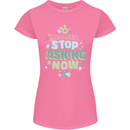 Stop Asking Now New Baby Pregnancy Pregnant Womens Petite Cut T-Shirt Azalea