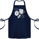 Storage Father Flash Drive CD ROM Floppy Cotton Apron 100% Organic Navy Blue