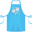 Storage Father Flash Drive CD ROM Floppy Cotton Apron 100% Organic Turquoise