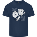 Storage Father Flash Drive CD ROM Floppy Kids T-Shirt Childrens Navy Blue