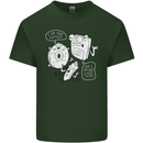 Storage Father Flash Drive CD ROM Floppy Mens Cotton T-Shirt Tee Top Forest Green