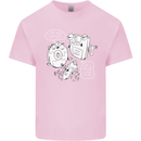 Storage Father Flash Drive CD ROM Floppy Mens Cotton T-Shirt Tee Top Light Pink