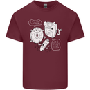 Storage Father Flash Drive CD ROM Floppy Mens Cotton T-Shirt Tee Top Maroon