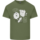Storage Father Flash Drive CD ROM Floppy Mens Cotton T-Shirt Tee Top Military Green