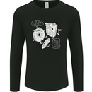 Storage Father Flash Drive CD ROM Floppy Mens Long Sleeve T-Shirt Black