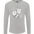 Storage Father Flash Drive CD ROM Floppy Mens Long Sleeve T-Shirt Sports Grey