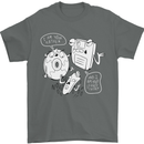 Storage Father Flash Drive CD ROM Floppy Mens T-Shirt 100% Cotton Charcoal