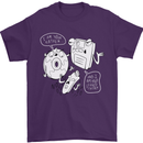 Storage Father Flash Drive CD ROM Floppy Mens T-Shirt 100% Cotton Purple