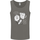 Storage Father Flash Drive CD ROM Floppy Mens Vest Tank Top Charcoal
