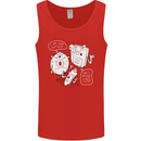 Storage Father Flash Drive CD ROM Floppy Mens Vest Tank Top Red
