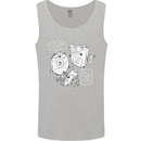 Storage Father Flash Drive CD ROM Floppy Mens Vest Tank Top Sports Grey