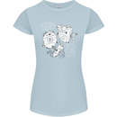 Storage Father Flash Drive CD ROM Floppy Womens Petite Cut T-Shirt Light Blue