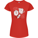 Storage Father Flash Drive CD ROM Floppy Womens Petite Cut T-Shirt Red