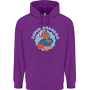 Super Grandma Funny Grandparents Day Mens 80% Cotton Hoodie Purple