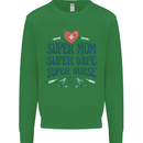 Super Mom Wife Nurse Mothers Day Gift Mens Sweatshirt Jumper Irish Green