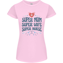 Super Mom Wife Nurse Mothers Day Gift Womens Petite Cut T-Shirt Light Pink