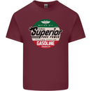 Superior Gasoline Biker Motorcycle Motorbike Mens Cotton T-Shirt Tee Top Maroon