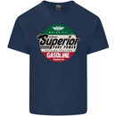 Superior Gasoline Biker Motorcycle Motorbike Mens Cotton T-Shirt Tee Top Navy Blue