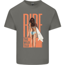 Surfing Ride the Wild Tild Surfer Mens Cotton T-Shirt Tee Top Charcoal